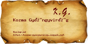Kozma Gyöngyvirág névjegykártya